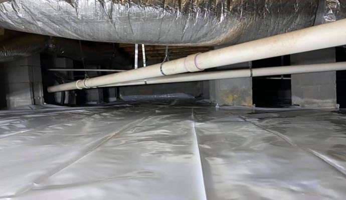 waterproofing methods for basement crawl space, safeguarding against potential water infiltration and moisture issues.