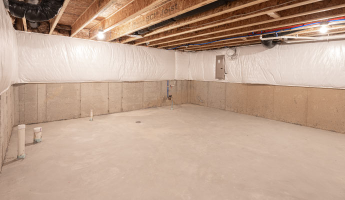 Basement waterproofing