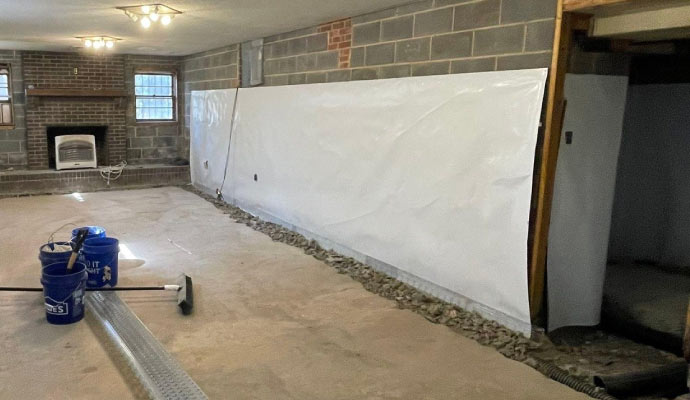 Footing drain system installation