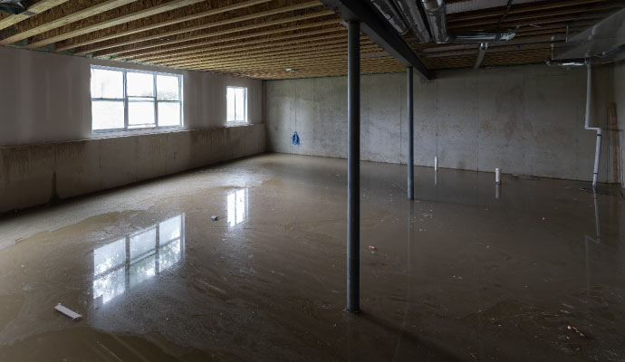 Water stored in a room