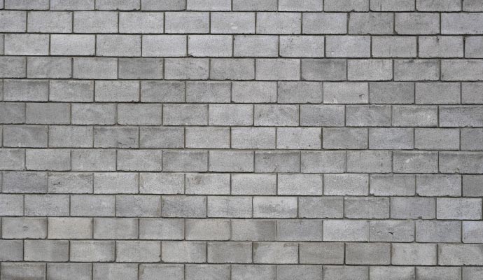 Concrete block wall