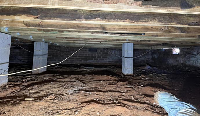 damaged crawl space