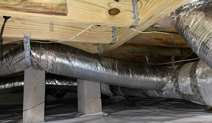 An encapsulated crawl space