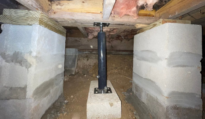 Crawl space foundation repair