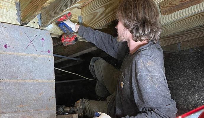 Professional crawl-space repairing
