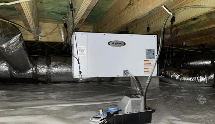 Installed dehumidification system