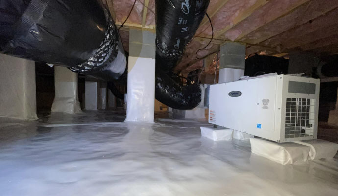 vapor barrier in a crawl space