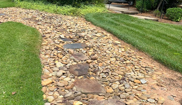 Exterior French drainage system