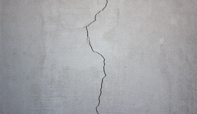 Cracked wall