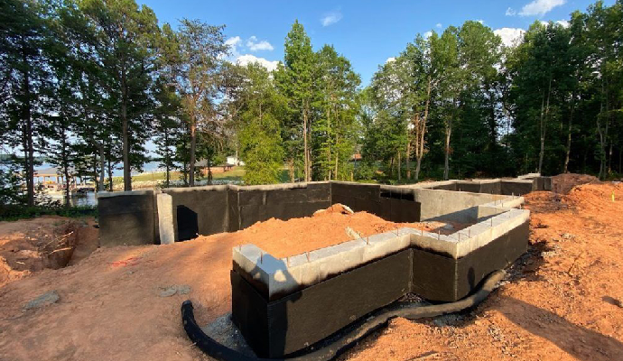 Exterior foundation waterproofing