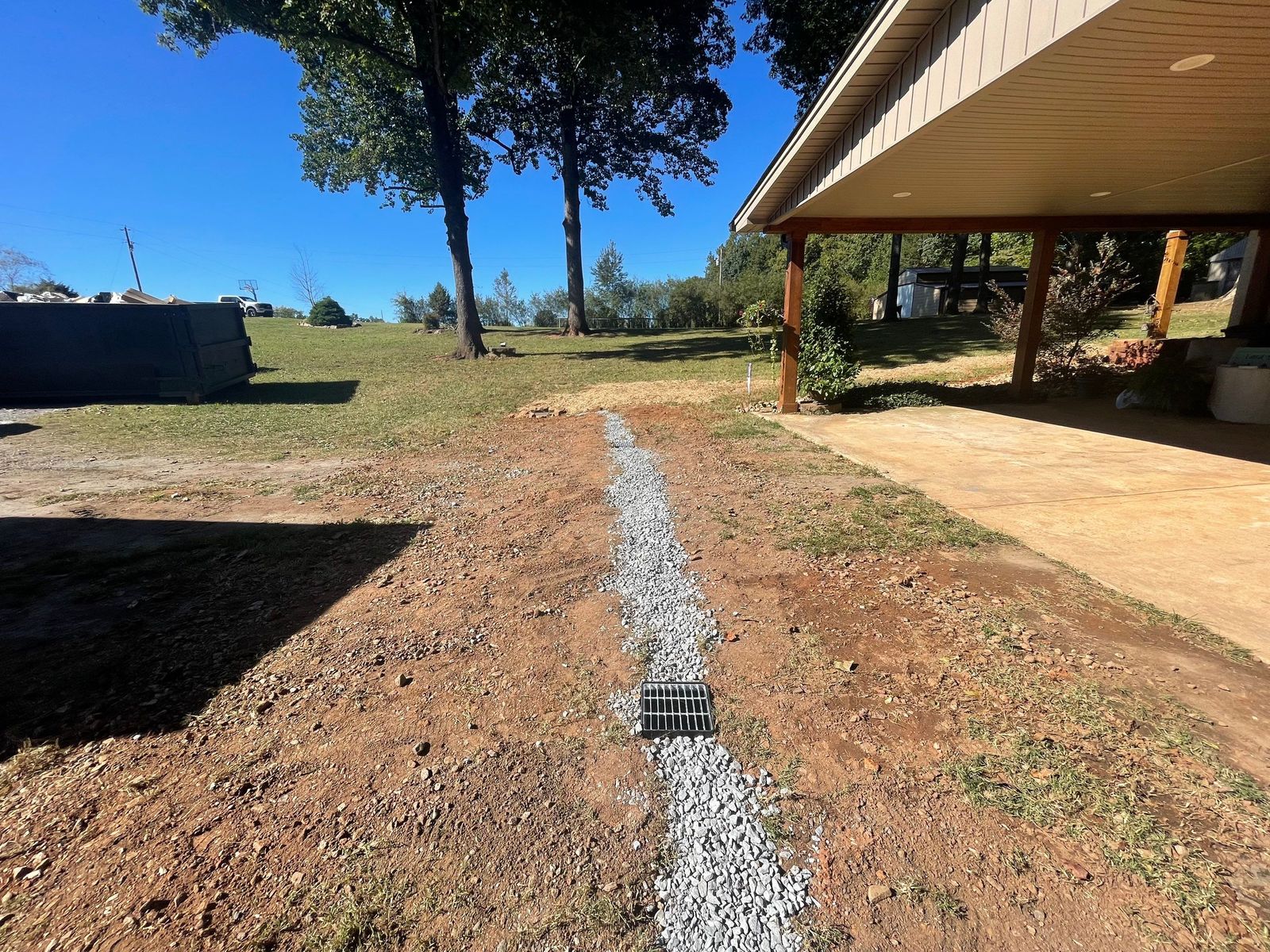 Exterior French Drain and Dehumidifier Installation 4
