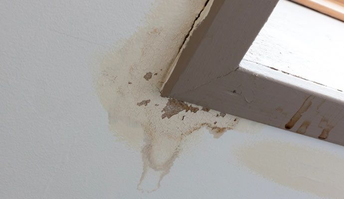 Leaky window due to structural wall damage