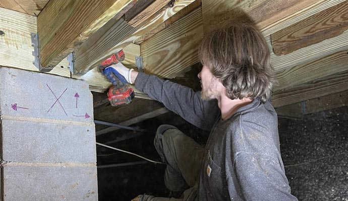 repairing crawl space