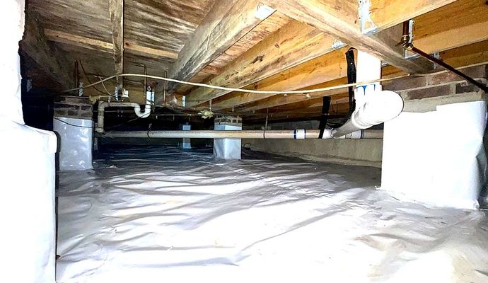 A clean and dry basement protected by a French drain