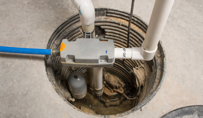 sump pump in basement