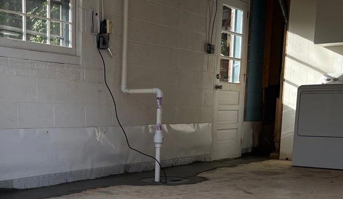 Sump pump installation