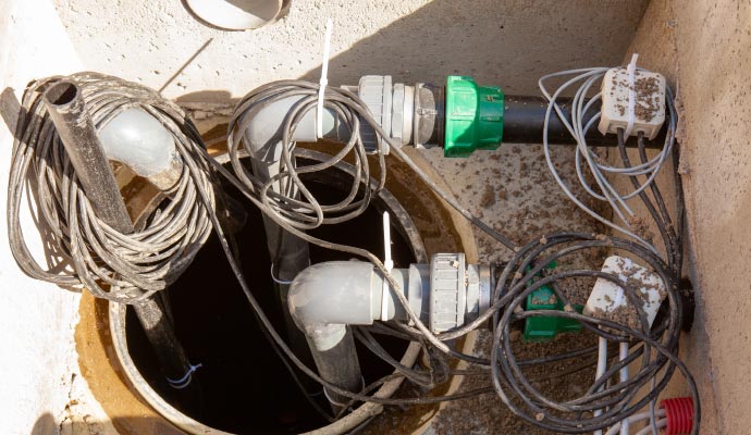 Repairing a sump pump in the basement